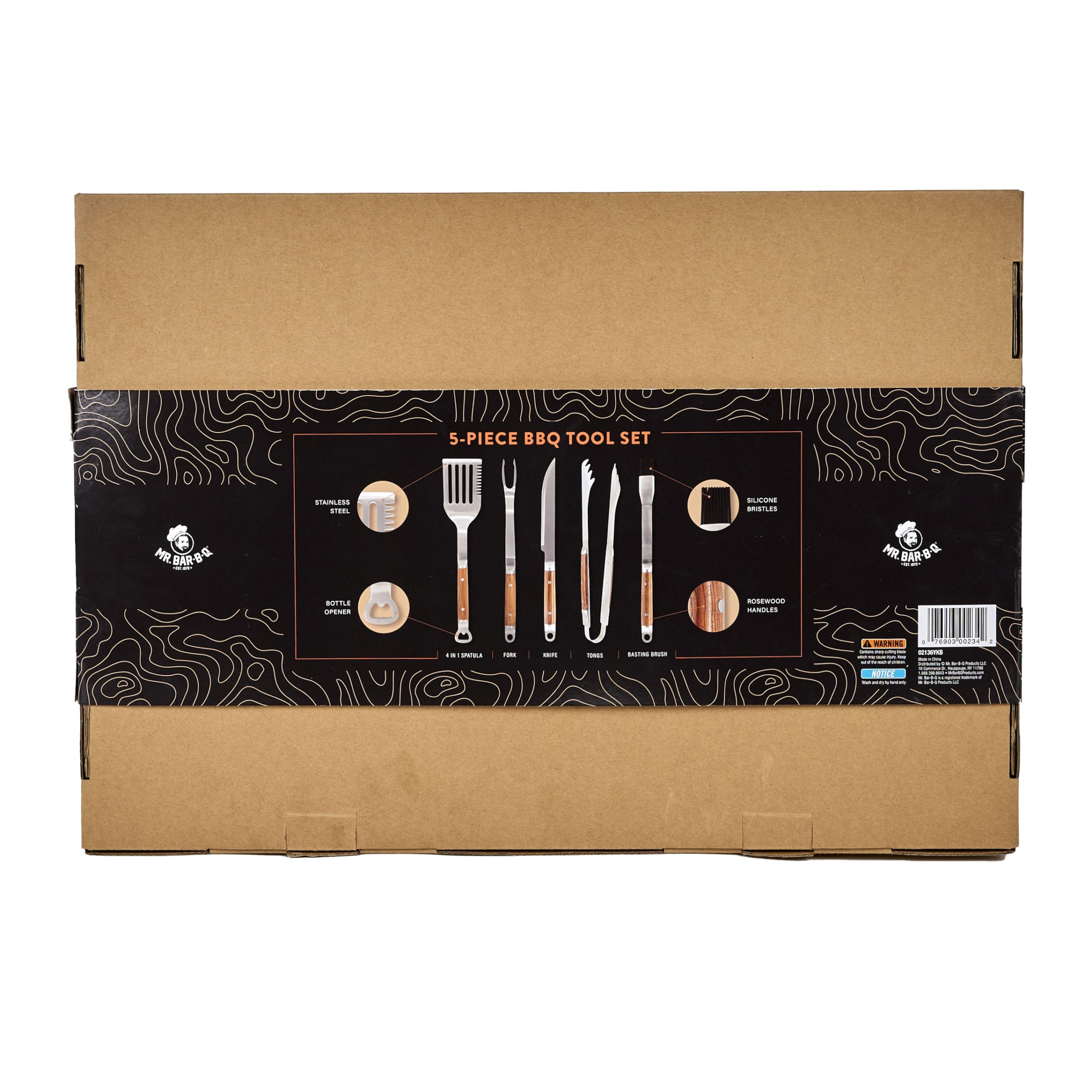 Amazon.com : Mr. Bar-B-Q 5-Piece Rosewood BBQ Tool Set in Gift Box